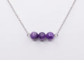 Amethyst Bead Bar Necklace