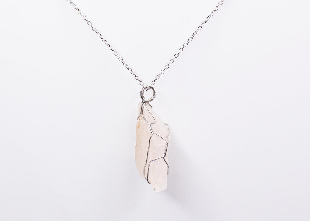 Rose Quartz Wire Wrapped Necklace