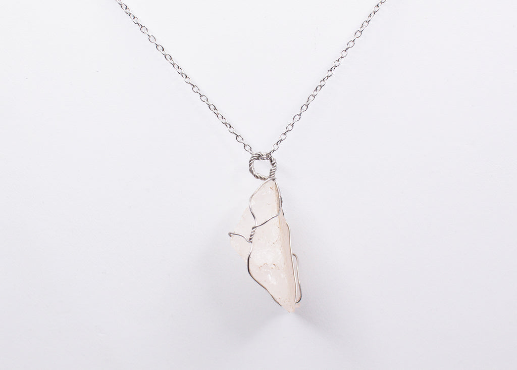 Rose Quartz Wire Wrapped Necklace