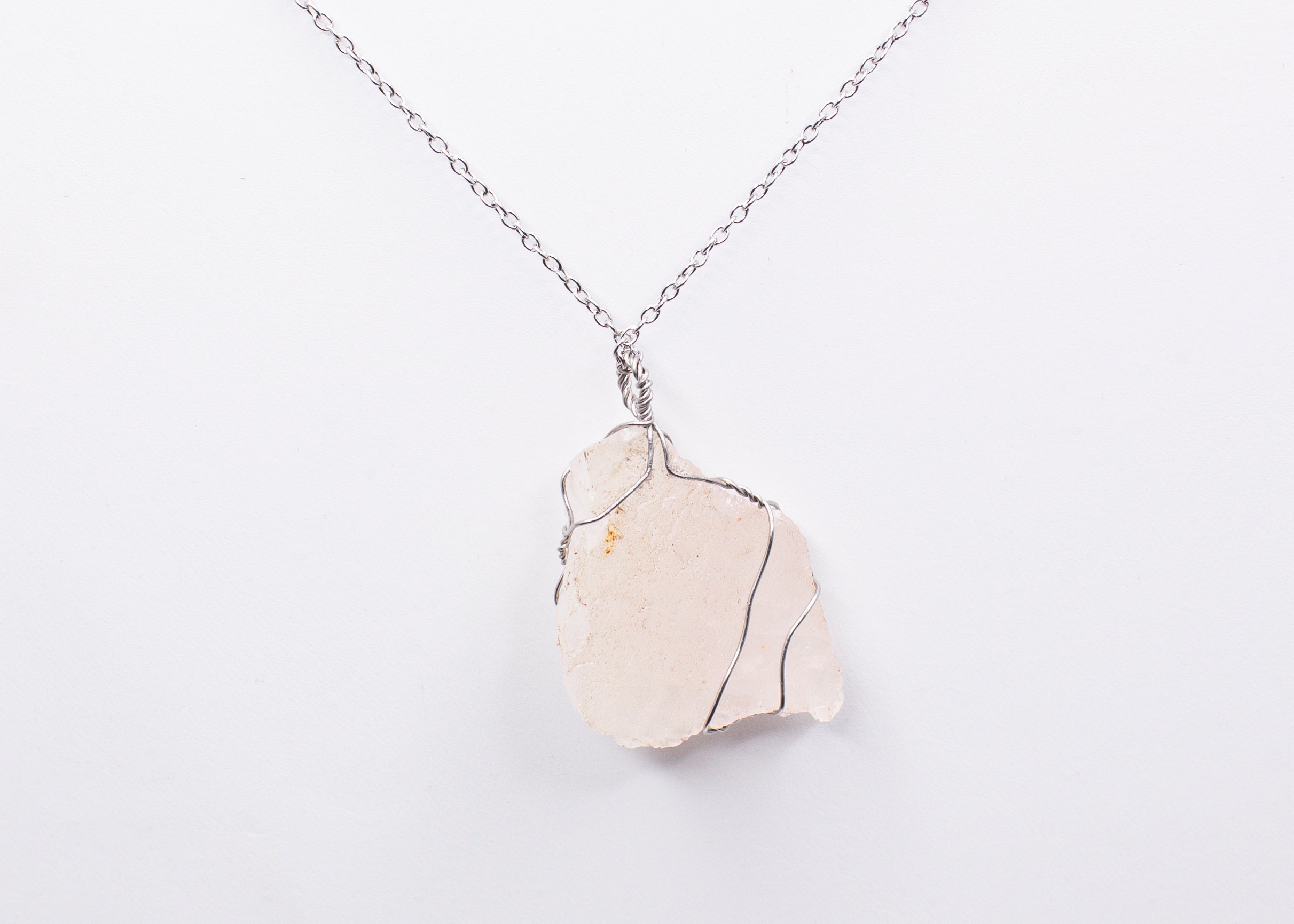 Rose Quartz Wire Wrapped Necklace