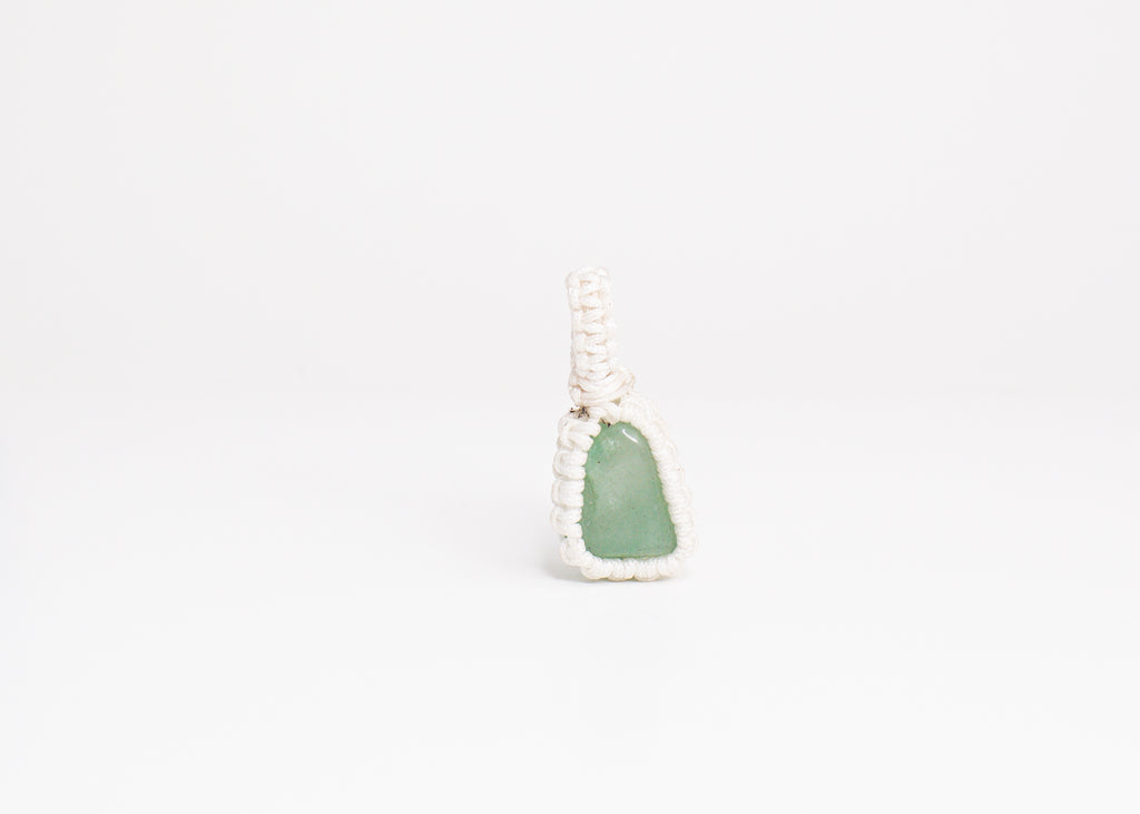Green Aventurine Macrame Pendant