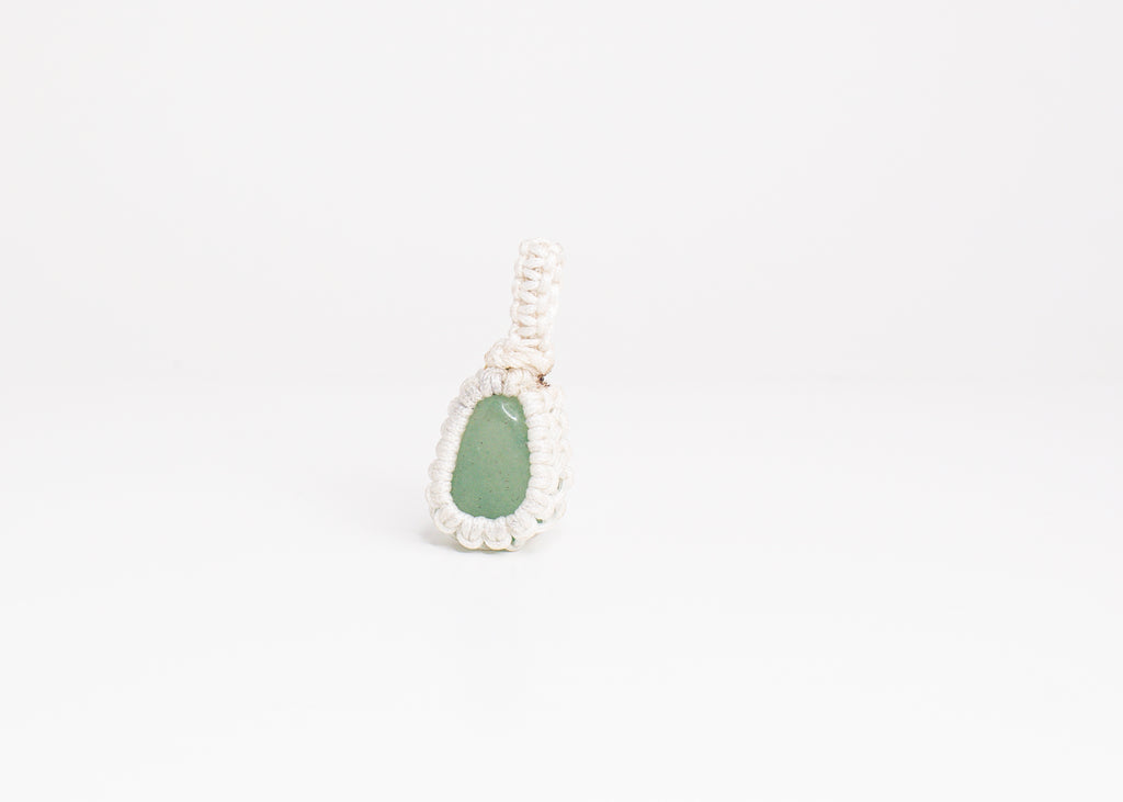Green Aventurine Macrame Pendant
