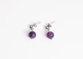 Amethyst Dangle Stud Earrings