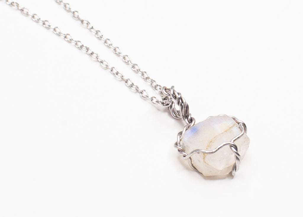 Moonstone Wire-Wrapped Necklace - One of one