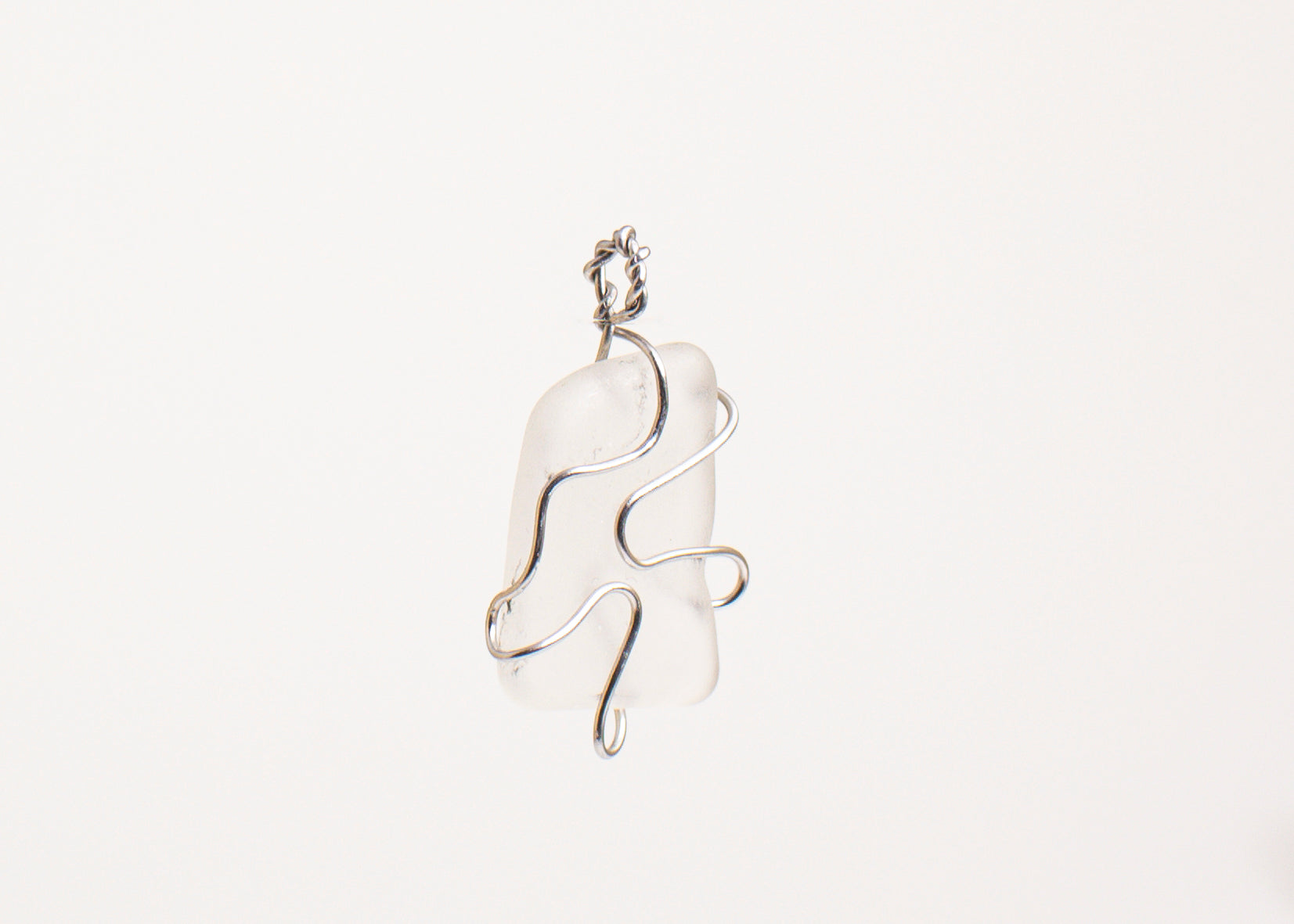 Artisan Wire-Wrapped Sea Glass Pendant