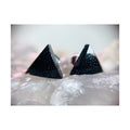 Black Triangle Thin Studs