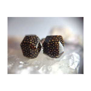 Brown Faceted Studs