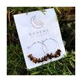 Tiger Eye Chip Hoops
