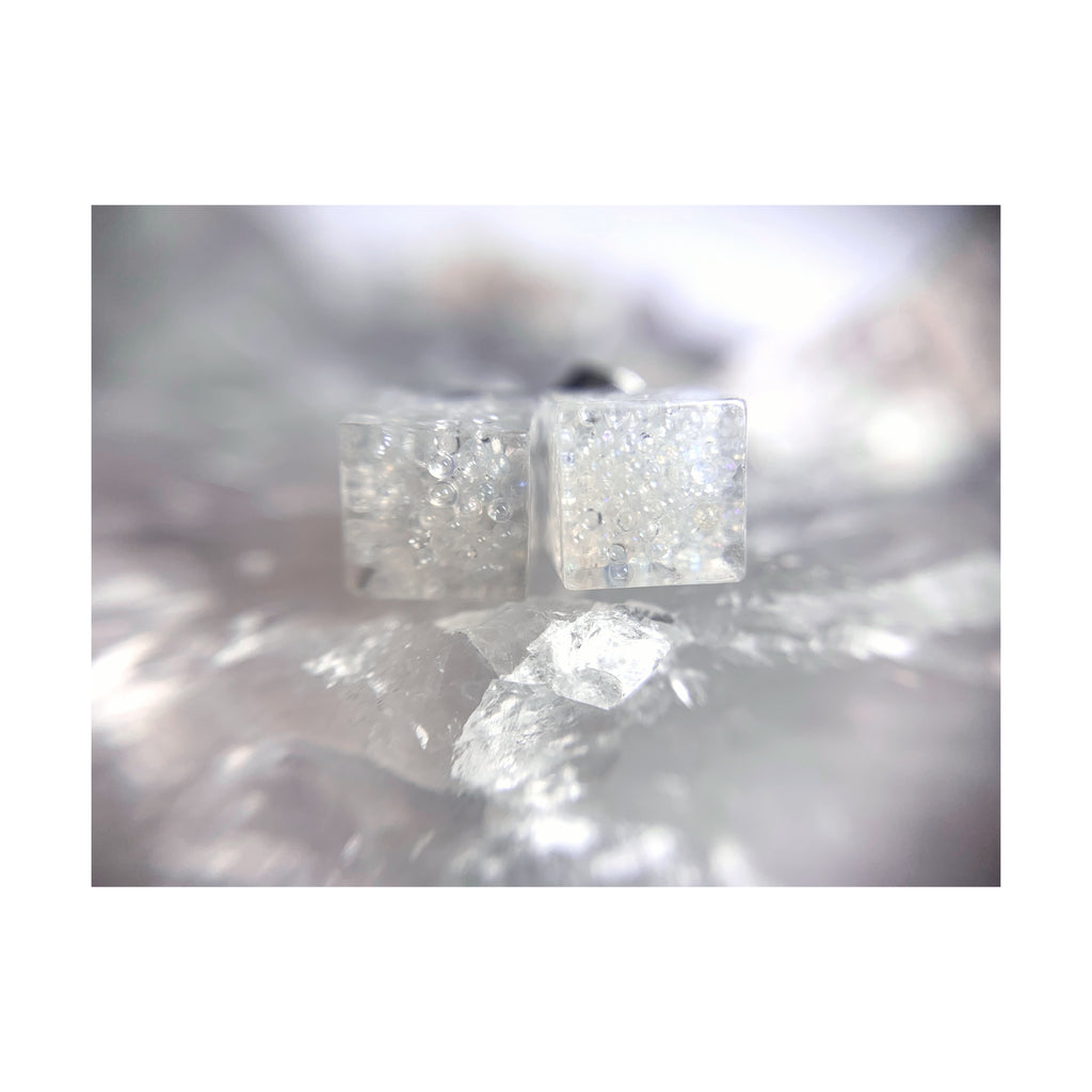 Clear Cube Studs