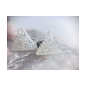 Clear Triangle Thin Studs